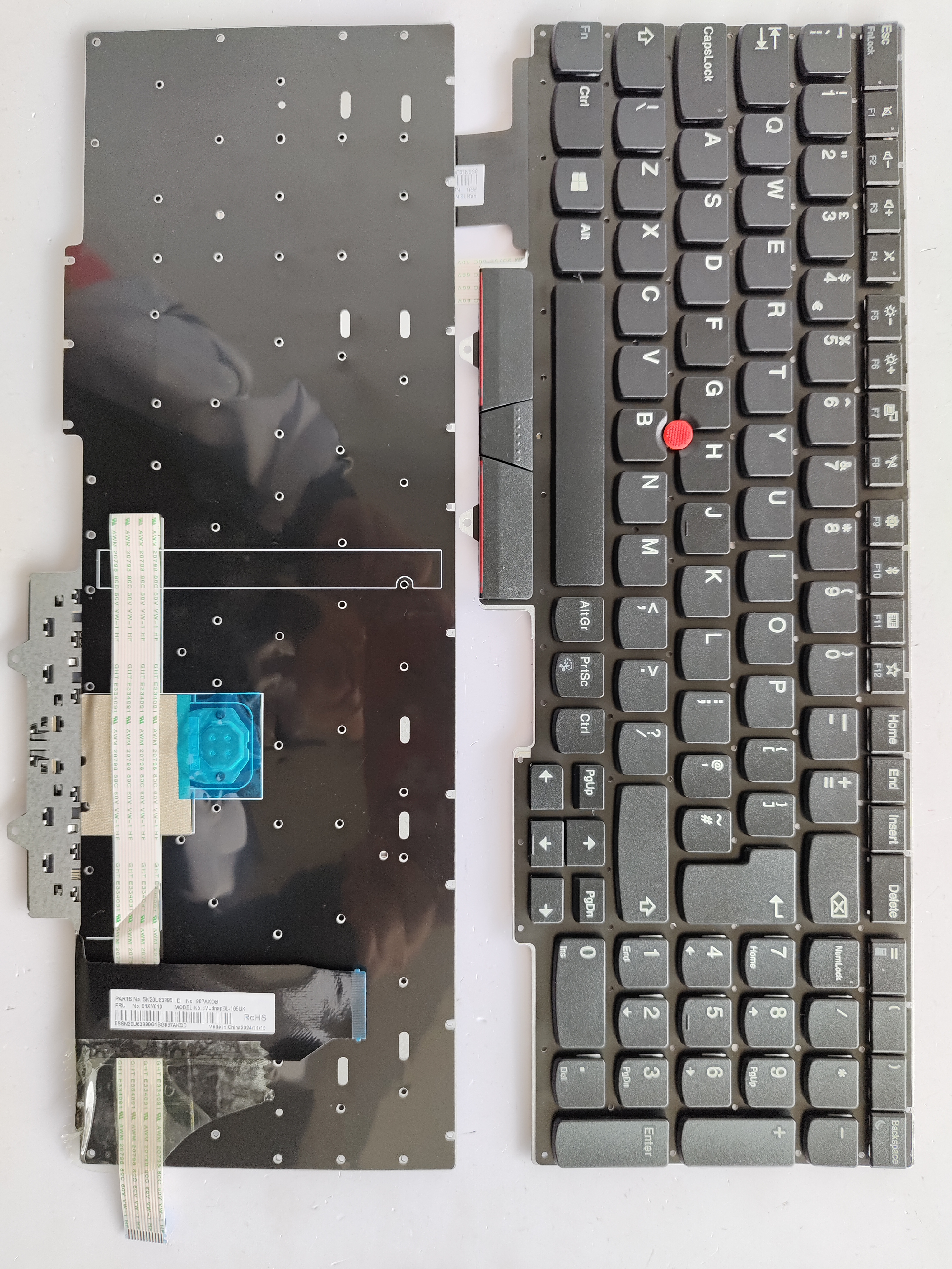 Picture of New Replacement Laptop Keyboard For IBM E15 Generation/E15 GEN1 BLACK With Point (OEM) Uk Layout